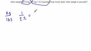 Unit conversions and rates kilograms to pounds