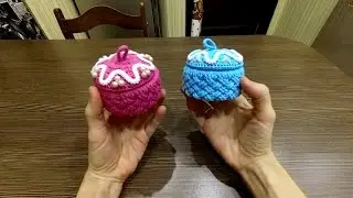 Вяжем крючком шкатулку плетеным узором