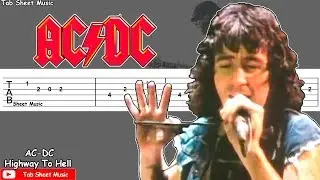 AC-DC - Highway To Hell Guitar Tutorial (Iron Man 2 Theme)