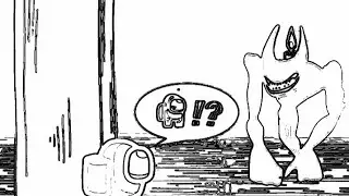 Mini Crewmate Kills Bendy And The Ink Machine (Black White) Characters - Among Us !!!