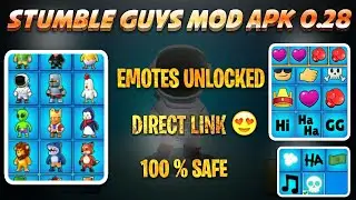 STUMBLE GUYS MOD APK 0.28 || UNLIMITED GEMS || UNLOCK SKINS , EMOTES , FOOTSTEPS ||