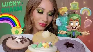 ASMR St. Patrick's Day CRUMBL COOKIES!! 🍀🎩🌈🪙 *Mukbang*