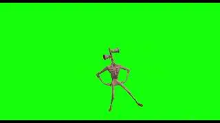 Dancing Siren head on a green background. Chrome key