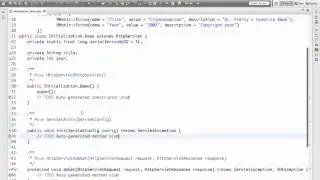 Servlet Initialization Variables