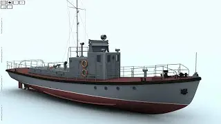 3D модель. Катер пр.376. 