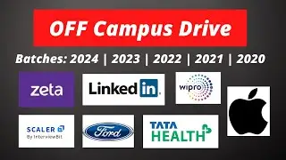🔴 OFF CAMPUS DRIVE | Jobs and Internships | Batches: 2024 | 2023 | 2022 | 2021 | 2020 🔥🔥