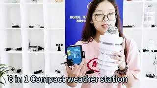 Weather station, outdoor weather station, professional station，6 in 1 Compact weather station
