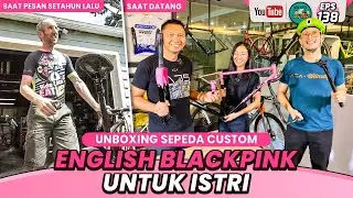 UNBOXING Sepeda Custom ENGLISH BLACKPINK untuk Istri! Pesan Setahun Lalu Setelah Ikut Unbound Gravel