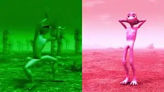 Dance Competition Green Alien / Alien Green Dance / Comedy Dance Alien Green
