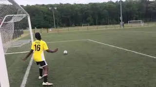 Jaenya Soccer practice with cousin Jasmine 