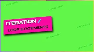 Iteration Loop Statements