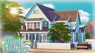 The Sims 4 Строительство | Мятный дом | Mint house