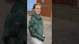 жилет - куртка из премиальной норки и натуральной кожи питона 