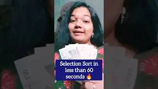 Selection Sort in Data Structure in Hindi #shortsfeed #selectionsort #datastructureinhindi #sorting