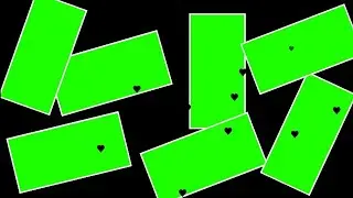 Green screen Photo layer || Black heart particles