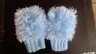 Simple mittens on two knitting needles