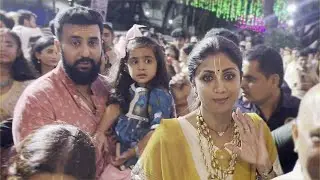 Shilpa Shetty With Family At ISKCON Temple To Seeks Blessings On The Occasion Of Krishna Janmashtami