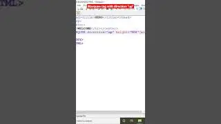 Marquee tag - HTML |Marquee Html tutorial for beginners - 