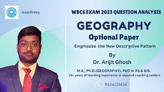 WBCS 2023 main Geography optional paper | Analysis and future guidelines | Smart preparation