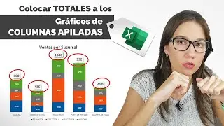 Placing TOTALS in a STACKED COLUMN chart in EXCEL.