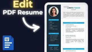 How To Edit PDF Resume In MS Word In Mobile - FREE