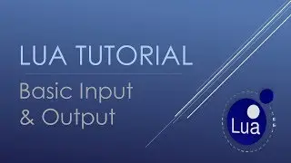 Lua Basic Tutorials - Input from keyboard and Output to terminal