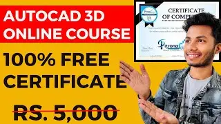 AutoCAD Free Certificate | Professional  Certificate | Student Must Enroll | 2023