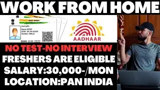 Govt Work From Home Jobs | Aadhar Card Work From Home Jobs For Freshers | Govt Of India Hiring 2023