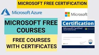 Free Microsoft Certification Courses || Azure Fundamentals Certification || Microsoft Free Courses