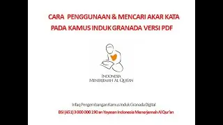 CARA  PENGGUNAAN & MENCARI AKAR KATA PADA KAMUS INDUK GRANADA VERSI PDF
