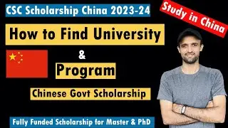 How To Find University and Programs Under CSC Scholarships for Acceptance lette?
