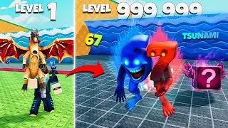 WOW 1000%!! Escape Tsunami Brainrot Tapi Lebih HD? 🌊🗿🔥| Tsunami Escape For Lucky Blocks Indonesia