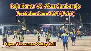 Raja Kartu Vs Akas Sumberejo  - Perebutan Juara 3 & 4 Putri #turnamen #bolavoli #voli #tulungagung