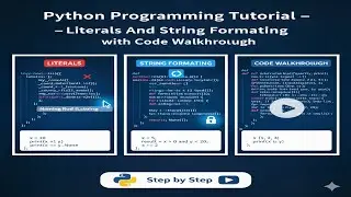Python Programming Tutorial - Literals And String Formatting with code walkthrough