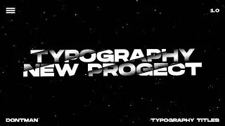 Typography Titles 1.0 | After Effects