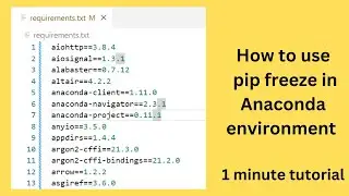 pip freeze in anaconda environment | SOLVED in 1 minute