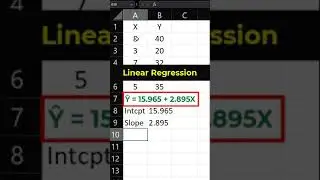 Simple Linear Regression Equation | Prediction in Excel or Google Sheet