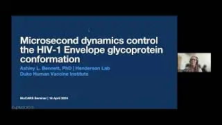 Microsecond dynamics control the HIV-1 Envelope conformation