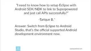 Setting up Eclipse for Android for Superpowered Audio Engine.