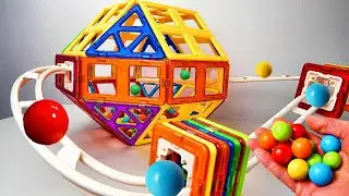 Space Marble Run Race ASMR # 2 ☆ Planet Crash ☆ Creative Healing Sound Simple Machine DIY Build