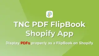 TNC PDF FlipBook Shopify App Promo | Shopify PDF to FlipBook