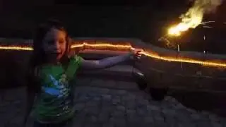 Piper with mega sparkler