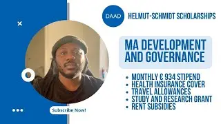 Apply Now! DAAD Funded Masters in Development and Governance