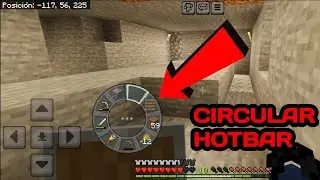 Circular Hotbar (textura que mejora la visualización de la barra de ítems) Minecraft bedrock 1.21 🔥