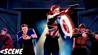 Captain Carter Rescues Bucky And His Team | Fight Scene | Marvel's WHAT IF...?