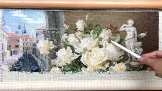 Экватор вышивки Эстэ. Новый станок Дубко.