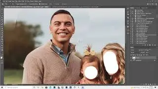 Double Head Swap in Photoshop, lasso, move, drag and drop, mask