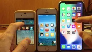 iPhone 4s (6.1.3) vs iPhone 5s (9.3.3) vs iPhone X (11.2.1)