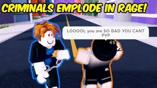 Salty Criminals EMPLODE IN RAGE... | Roblox Jailbreak Interesting Clips
