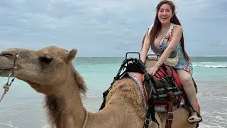 ALMOST FELL WHILE RIDING A CAMEL